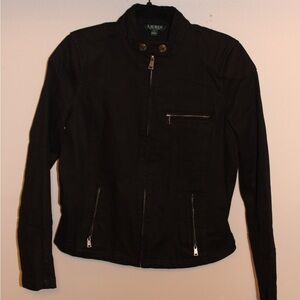 Ralph Lauren Black Utility Jacket with Streamlined Silhouette